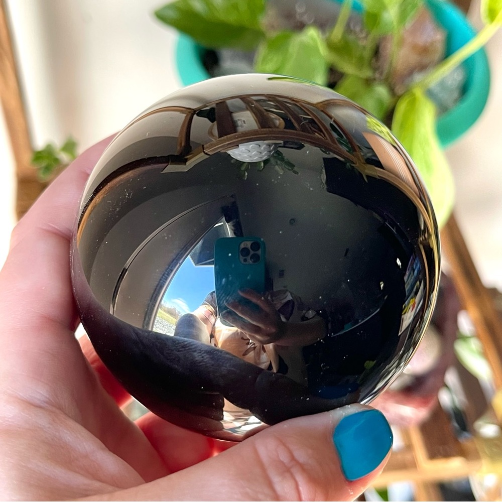 🖤Large Black Obsidian Protection Crystal Ball Sphere🖤 - Picture 3 of 3